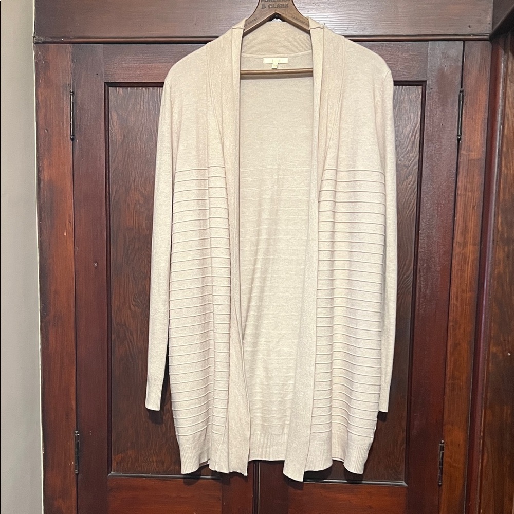Elegant Beige Open-Front Cardigan
